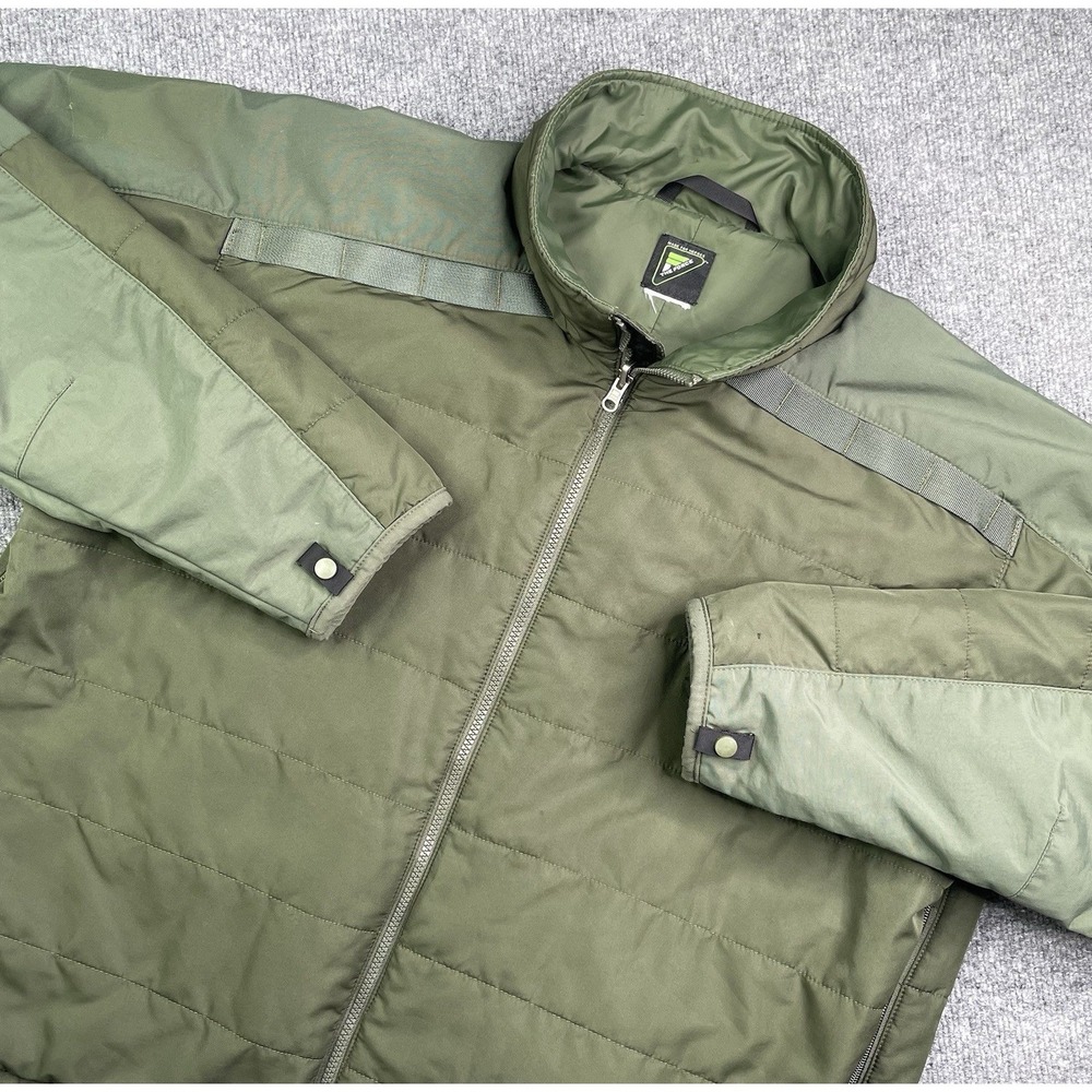 Made For Heroes The Force Jacket Mens XL Full Zip Puffer Táctical Green Side Zip